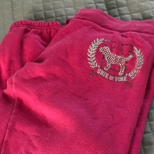 PINK logo sweats